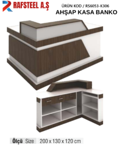TEKSTİL BUJİTERİ MAĞAZA / RAFSTEEL RS6001-KLR306 Ahşap Kasa Banko