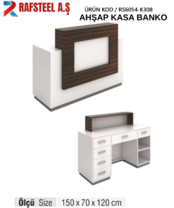 TEKSTİL BUJİTERİ MAĞAZA / RAFSTEEL RS6001-KLR308 Ahşap Kasa Banko