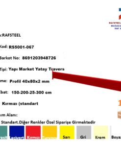 Yapı Market Hırdavat Ünitesi / RAFSTEEL Hırdavat Yapı Market Yatay Travers RS5001-067