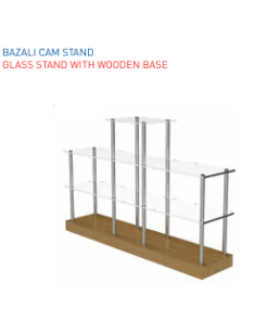 TEKSTİL BUJİTERİ MAĞAZA / RAFSTEEL RS7001D288010 GLASS STAND WOODEN BASE - Cam Bazalı Stand