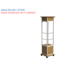 TEKSTİL BUJİTERİ MAĞAZA / RAFSTEEL  RS6000CV11 Cam Dolaplı Vitrin 40x40-