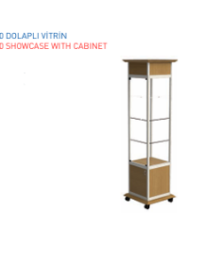 TEKSTİL BUJİTERİ MAĞAZA / RAFSTEEL RS7001D289010 SHOWCASE WITH CABİNET - Cam Dolaplı Vitrin 40x40-