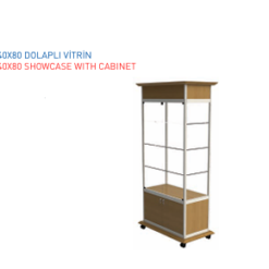 TEKSTİL BUJİTERİ MAĞAZA / RAFSTEEL  RS6000CV10 Cam Dolaplı Vitrin 40x80