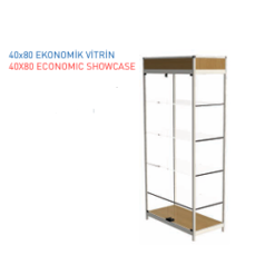 TEKSTİL BUJİTERİ MAĞAZA / RAFSTEEL  RS6000CV07 Cam Vitrin 40x80
