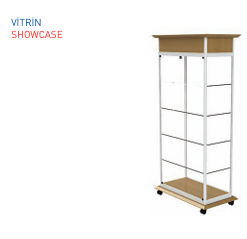 TEKSTİL BUJİTERİ MAĞAZA / RAFSTEEL  RS6000CV02 SHOWCASE Cam Vitrin