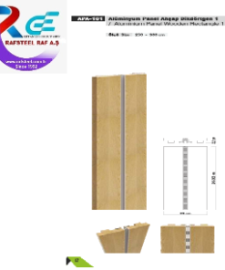 TEKSTİL BUJİTERİ MAĞAZA PARÇASI /RAFSTEEL RS12030APA010 Ahşap Dikdörtgen Alüminyum Panel 1