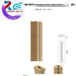 TEKSTİL BUJİTERİ MAĞAZA PARÇASI / RAFSTEEL RS8000APA103 Ahşap Alüminyum Panel  1 50x80