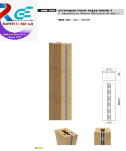 TEKSTİL BUJİTERİ MAĞAZA PARÇASI / RAFSTEEL RS12029APA103 Ahşap Alüminyum Panel  1 50x80