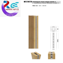 TEKSTİL BUJİTERİ MAĞAZA PARÇASI / RAFSTEEL RS8000APA104 Ahşap Alüminyum Panel 50x80 2