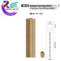 TEKSTİL BUJİTERİ MAĞAZA PARÇASI / RAFSTEEL RS8000APA105 Ahşap Alüminyum Panel  85x85 2