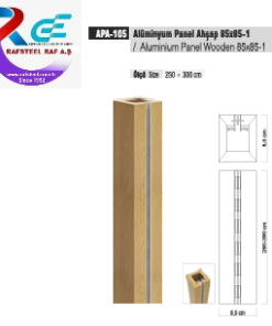 TEKSTİL BUJİTERİ MAĞAZA PARÇASI / RAFSTEEL RS12027APA105 Ahşap Alüminyum Panel  85x85 2