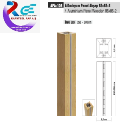 TEKSTİL BUJİTERİ MAĞAZA PARÇASI / RAFSTEEL RS8000APA106 Ahşap Alüminyum Panel 85x85 2