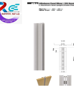 TEKSTİL BUJİTERİ MAĞAZA PARÇASI / RAFSTEEL RS12023-APD2 Çift Kanal Alüminyum Panel Dikme