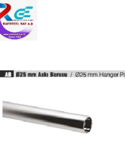 TEKSTİL BUJİTERİ MAĞAZA PARÇASI / RAFSTEEL RS8061AB01 Askı Borusu-HANGER PİPE Q25mm