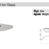 TEKSTİL BUJİTERİ MAĞAZA PARÇASI / RAFSTEEL RS12017-RK8 BRACKET FOR GLASS / Cam Raf Kolu