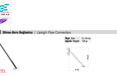 TEKSTİL BUJİTERİ MAĞAZA PARÇASI / RAFSTEEL RS8049-A104 UPRIGHT PIPE CONNECTION /  Dikme Boru Bağlantısı