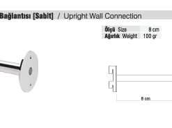 RAF PARÇASI AKSESUARI / RAFSTEEL  RS8000A101 Sabit Dikme Duvar Bağlantısı