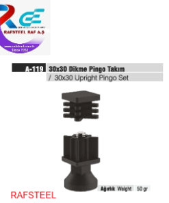 TEKSTİL BUJİTERİ MAĞAZA PARÇASI / RAFSTEEL RS8045-A119 UPRIGHT PINGO SET / Dikme Pingo Takımı 30x30