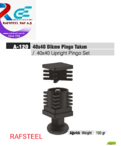 TEKSTİL BUJİTERİ MAĞAZA PARÇASI / RAFSTEEL RS8043-A120 UPRIGHT PINGO SET / Dikme Pingo Takımı 40x40