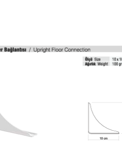TEKSTİL BUJİTERİ MAĞAZA PARÇASI / RAFSTEEL RS8040-A105 UPRIGHT FLOOR CONNECTION / Dikme Yer Bağlantısı Parçası