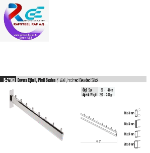 TEKSTİL BUJİTERİ MAĞAZA PARÇASI / RAFSTEEL RS8038B7103 WALL INCLINED BEADED STICK / Eğimli Duvar Pimli Baston 3 TEKSTİL BUJİTERİ MAĞAZA PARÇASI / RAFSTEEL RS8038B7103 WALL INCLINED BEADED STICK / Eğimli Duvar Pimli Baston