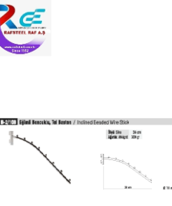 Tekstil Bujiteri Mağaza Dekorasyon Parçası  / RAFSTEEL RS8011-B2/108 Eğimli Boncuk Tel Baston