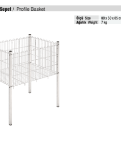 Tekstil Bujiteri Mağaza Dekorasyon  Parçası / RAFSTEEL RS10001-KLR182 PROFİLE WIRE BASKET Profil Tel Sepet