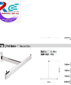 Tekstil Bujiteri Mağaza Dekorasyon Parçası  / RAFSTEEL RS8005-B6/106 T BEADED STICK T Pimli Baston