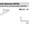 TERS U ASKILIK KOSE ZAMAKLI DEMONTE 30x30 REVERSE U HANGER CORNER ZINC UNMOUNTED 30x30 RS900UB2102