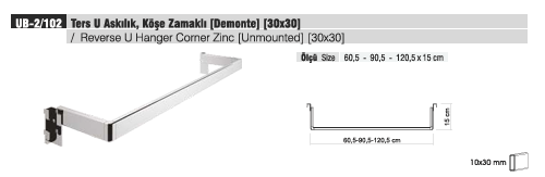 Tekstil Bujiteri Mağaza Dekorasyon Parçası / RAFSTEEL RS8001 UB2/103 HANGER WELDED Beyaz U Askılık Kaynaklı 45 Derece 30x30- 3 Tekstil Bujiteri Mağaza Dekorasyon Parçası / RAFSTEEL RS8001 UB2/103 HANGER WELDED Beyaz U Askılık Kaynaklı 45 Derece 30x30-