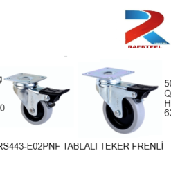 TEKERLEK TABLALI FRENLİ TEKER RS443-E02PNF.