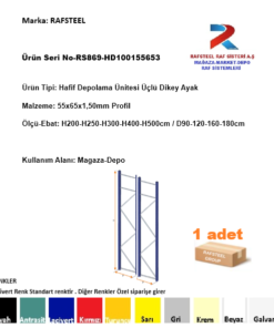 DEPO-TEKSTİL MAĞAZA / HAFİF DEPOLAMA ÜNİTESİ ROLLFORM 3 lü AYAK RS869-HD100155653