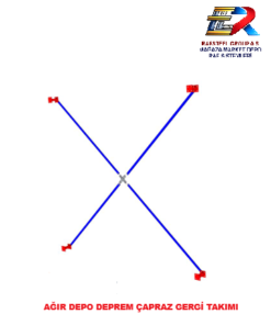 AĞIR DEPOLAMA ÜNİTESİ DEPREM KORUMA ÇAPRAZ TAKIMI 60x60x1,50mm RAFSTEEL RS869HR20