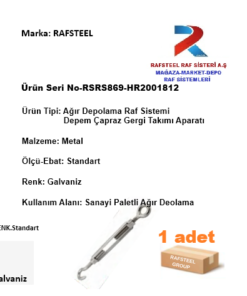 AĞIR DEPOLAMA ÜNİTESİ DEPREM ÇAPRAZ GERGİ TAKIMI APARATI RS869-HR2001818