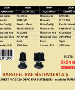 PLASTİK ROTİL M8 RAFSTEEL RS869391RT100