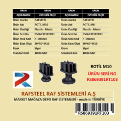 PLASTİK ROTİL M10 RAFSTEEL RS869391RT103
