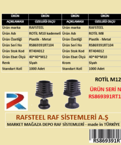 PLASTİK ROTİL M10 RAFSTEEL RS869391RT104