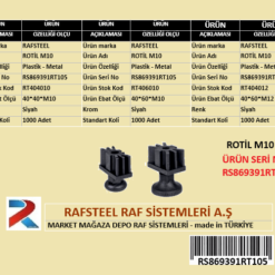 PLASTİK ROTİL M10 RAFSTEEL RS869391RT105