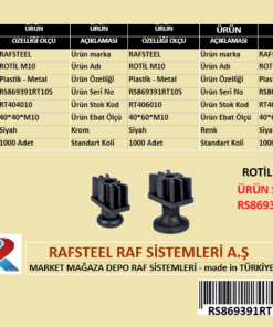 PLASTİK ROTİL M10 RAFSTEEL RS869391RT105