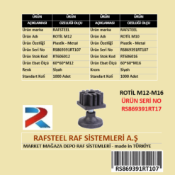 PLASTİK ROTİL RAFSTEEL RS869391RT107