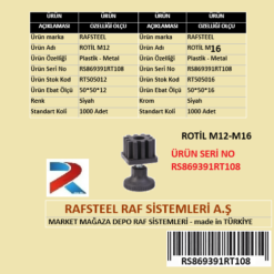 PLASTİK ROTİL RAFSTEEL RS869391RT108