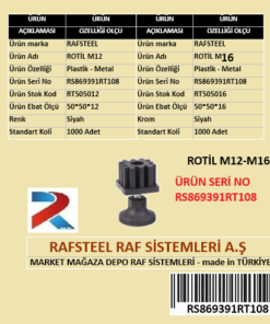 PLASTİK ROTİL RAFSTEEL RS869391RT108
