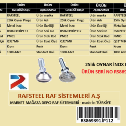 PİNGO 25lik OYNAR İNOX RS869391İP112