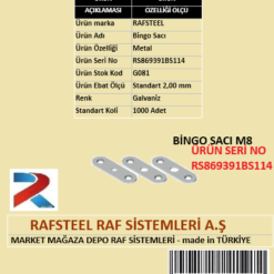 METAL PİNGO SACI M8 RS869391BS114