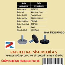 PLASTİK 40lık İNCE PİNGO M8 RS869391PN116