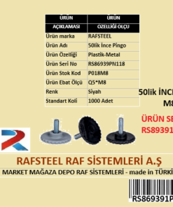 PLASTİK 50lik İNCE PİNGO M8 RS869391PN118