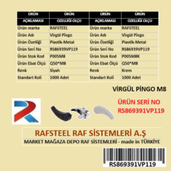 PLASTİK VİRGÜL PİNGO M8 RS869391VP119