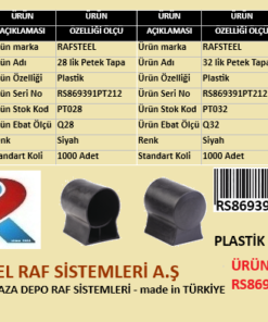 PLASTİK PETEK TAPA RAFSTEEL RS869391PT212