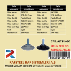 PLASTİK 57lik ALT PİNGO RAFSTEEL RS869391PN123