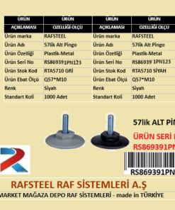 PLASTİK 57lik ALT PİNGO RAFSTEEL RS869391PN123